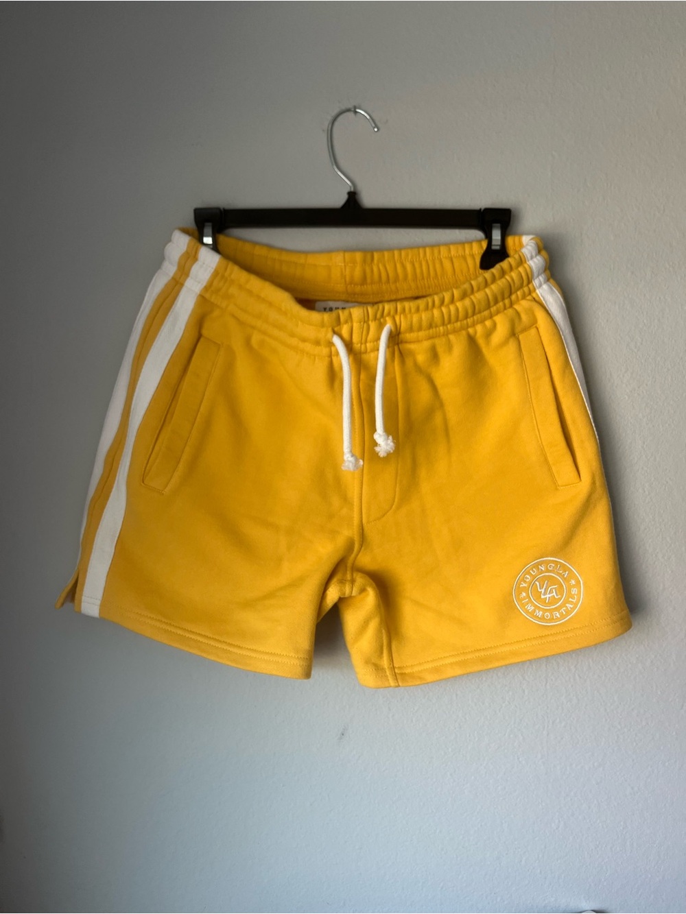 YoungLa Yellow Men’s  Athletic Drawstring Shorts